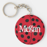 Keyring nomeado costume do joaninha de Megan Chaveiro