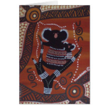Koala que sonha o cartão com história de Dreamtime