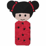 kokeshi bonito hoody bordado moletom bordado