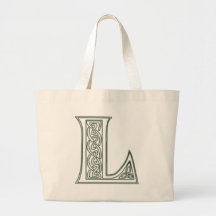 KRW - L - Sacola Monogrammed celta Bolsas Para Compras