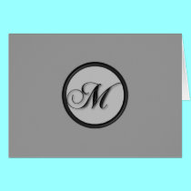 KRW - M - Cartão vazio Monogrammed - costume cartões