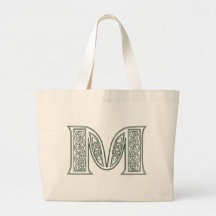 KRW - M - Sacola Monogrammed celta Bolsas Para Compras