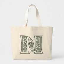 KRW - N - Sacola Monogrammed celta Bolsa Para Compras