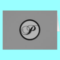 KRW - P - Cartão vazio Monogrammed - costume cartões