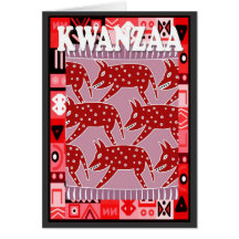 Kwanzaa, animais boaring cartões