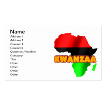 Kwanzaa Cartao De Visita
