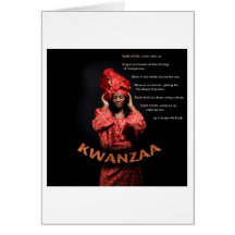 Kwanzaa feliz 321 cartão
