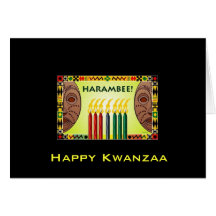 Kwanzaa feliz cartoes