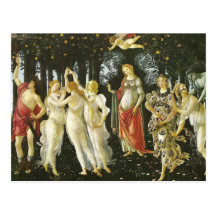 La Primavera por Sandro Botticelli Cartoes Postais