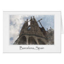 La Sagrada Familia na espanha de Barcelona Cartoes