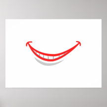 Lábios de sorriso pôsteres