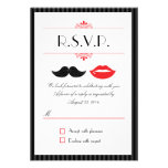 Lábios e bigode que Wedding RSVP Convites
