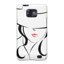 Lábios vermelhos capa para galaxy s2