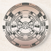 Labirinto circular porta copo para bebidas