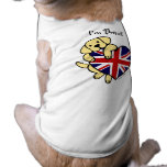 Labrador amarelo & de bandeira do Reino Unido dese Roupas Para Caes
