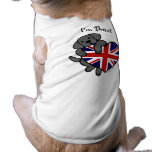 Labrador preto & de bandeira do Reino Unido desenh Camiseta Para Cães