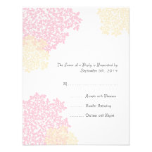 Laço da rainha Anne cor-de-rosa & branco que Weddi Convites Personalizados