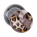 Laço de n dos leopardos '- rosa pastel - boton