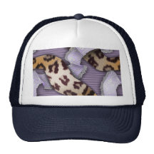 Laço de n dos leopardos '- roxo - boné