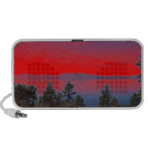 Lago e céu vermelho caixas de som