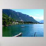 Lago Genebra no verão Posters