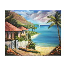 Lagoa de cristal impressão em tela canvas