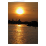Lagoa de Veneza no crepúsculo Cartão