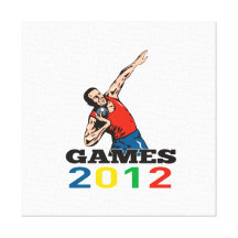 Lance psto tiro dos jogos 2012 do verão impressão em tela canvas