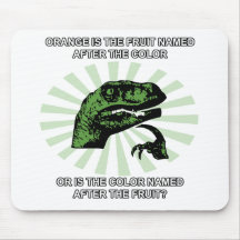 Laranja de Philosoraptor Mouse Pads
