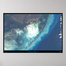 Largo chave, poster do satélite de Florida