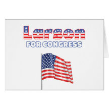 Larson para o design patriótico da bandeira americ cartao