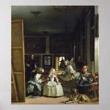 Las Meninas ou família de Philip IV, c.1656 Poster