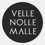 latino de Latein do malle do nolle do velle Adesivos Em Formato Redondos