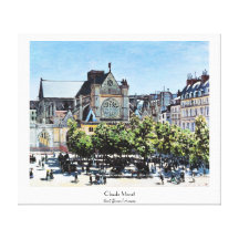 l'Auxerrois Claude Monet de Germano do santo Impressão De Canvas Envolvida