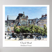 l'Auxerrois Claude Monet de Germano do santo Posteres