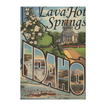 Lava Hot Springs, Idaho - grandes cenas da letra Impressão De Canvas Esticadas