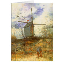 Le Moulin Galette por Vincent van Gogh, moinho de  Cartão