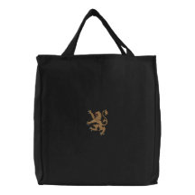 Leão dourado saco bordado bolsas bordadas