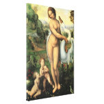 Leda e cisne por Leonardo da Vinci, renascimento Impressão Em Tela Canvas