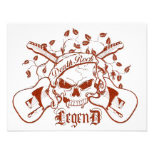 Legenda de rocha da morte convites personalizados