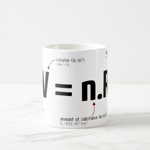 Lei de gás ideal caneca