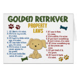 Leis 4 da propriedade do golden retriever cartao