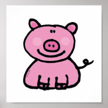 Leitão cor-de-rosa posteres