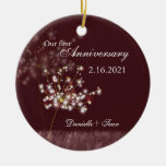 Lembrança da foto do aniversário de casamento do d ornamento para arvores de natal