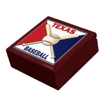 Lembrança do basebol de Texas & caixa de jóia Porta Jóia