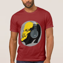 LENIN COM o t-shirt do pescoço de grupo dos FONES 