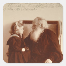 Leon Tolstoy com sua neta, Tatiana Adesivos