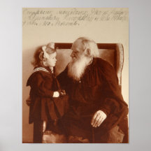 Leon Tolstoy com sua neta, Tatiana Posters
