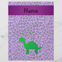 Leopardo conhecido personalizado do roxo de Dino Panfletos Personalizados