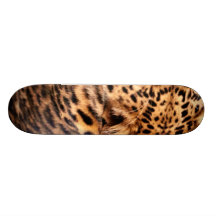 Leopardo no presente animal do Xmas do teste padrã Skate